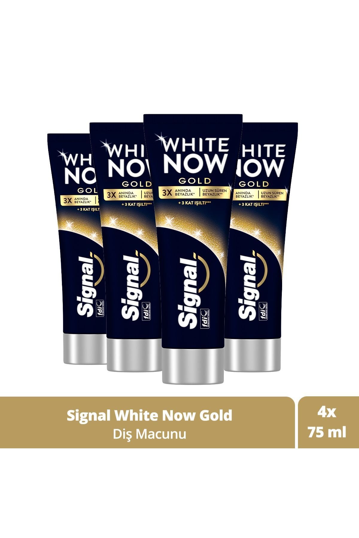 Signal White Now Gold Anında Beyazlatıcı Diş Macunu 75 ml x4 Adet