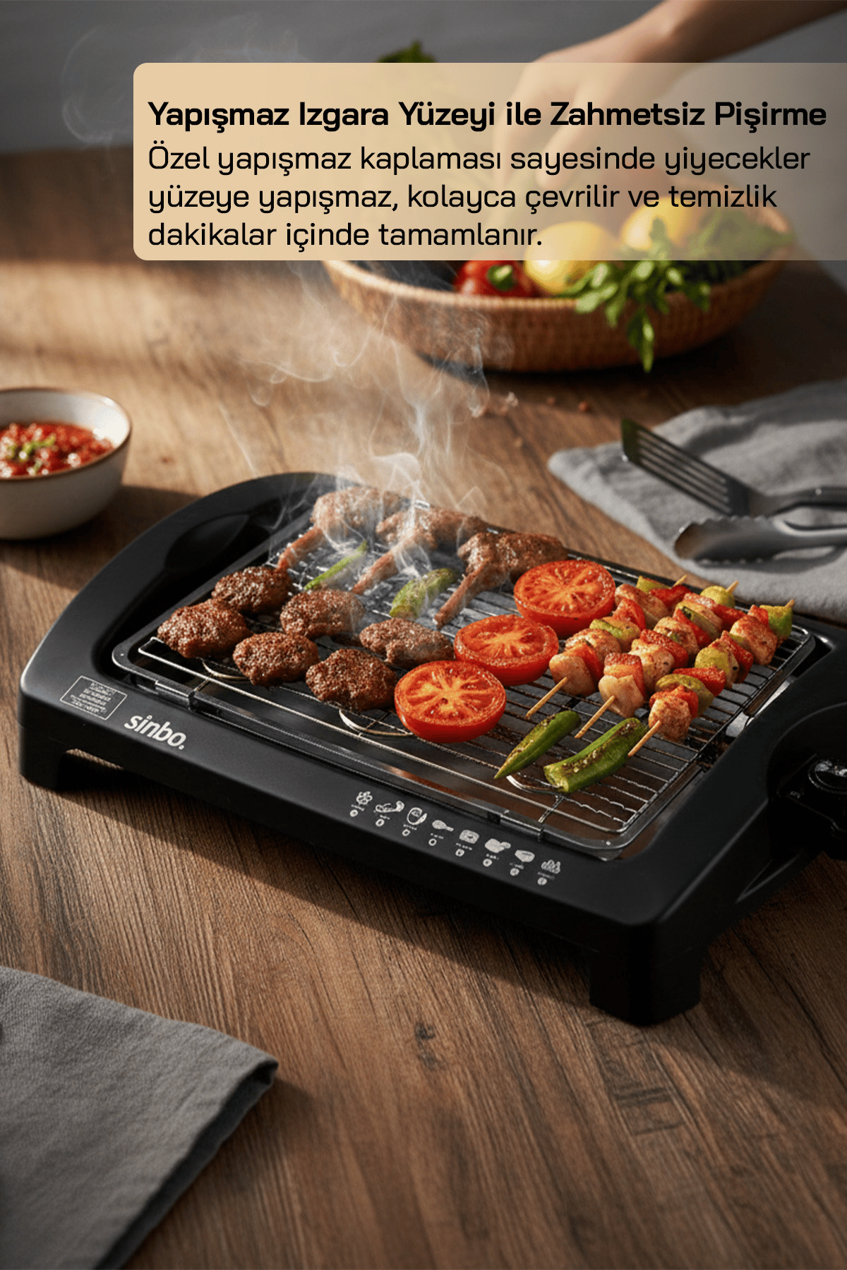 Sinbo Sbg-7102 Barbekü & Mangal Elektrikli Izgara