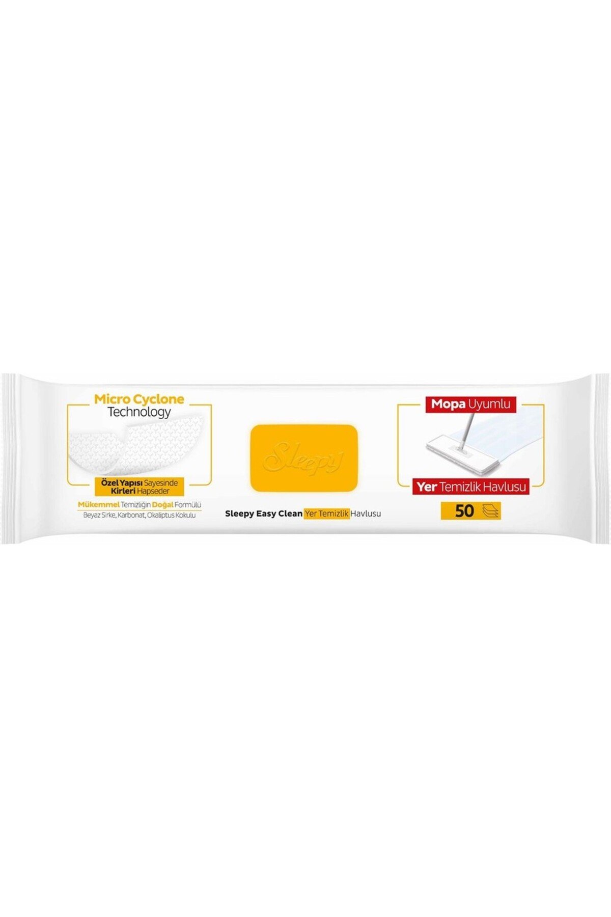 Sleepy Arap Sabunu Katkılı Mopa Uyumlu 4 Xlarge Yer Temizlik Havlusu 50 Yaprak