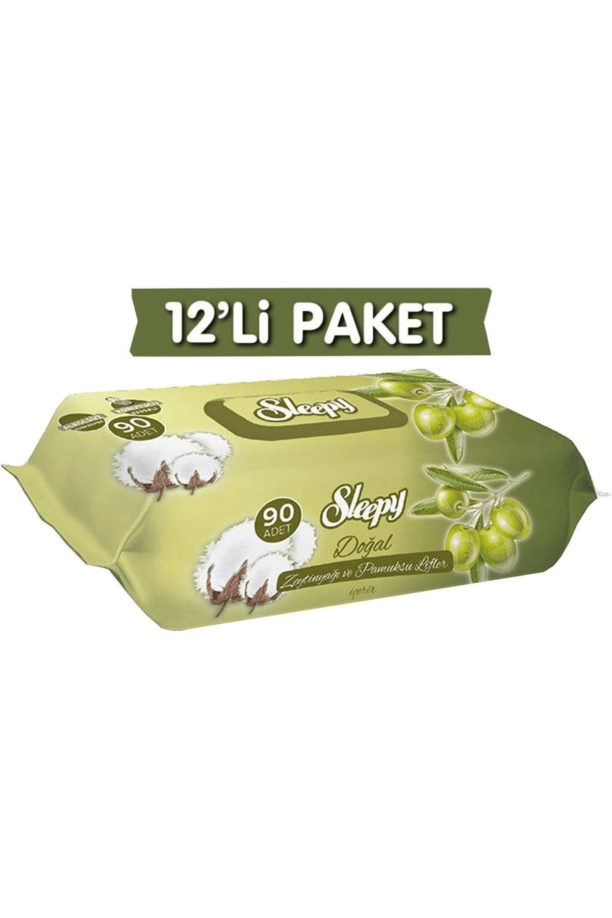 Sleepy Islak Havlu Zeytinyağlı 90'lı x12 Adet