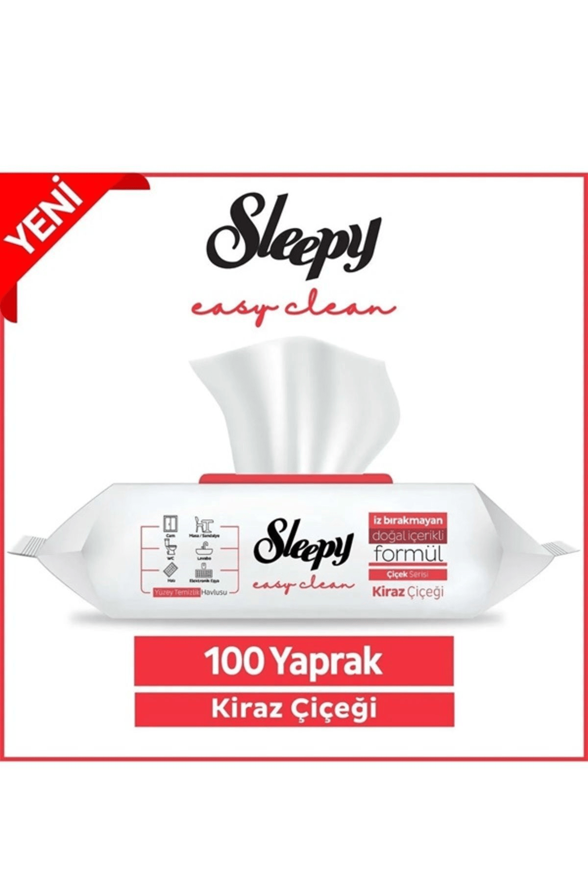 Sleepy Yüzey Temizlik Havlusu Kiraz Çiçeği 100'lü