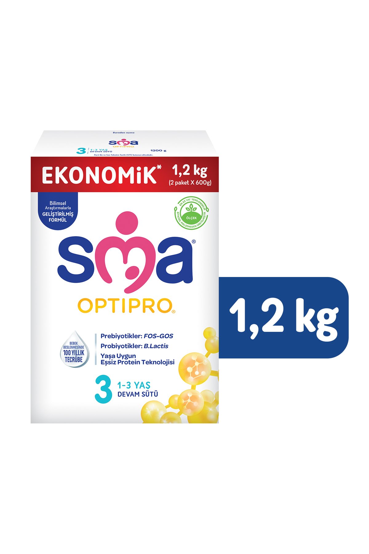 Sma Optipro Probiyotik 3 1- 3 Yaş Devam Sütü 1200 gr