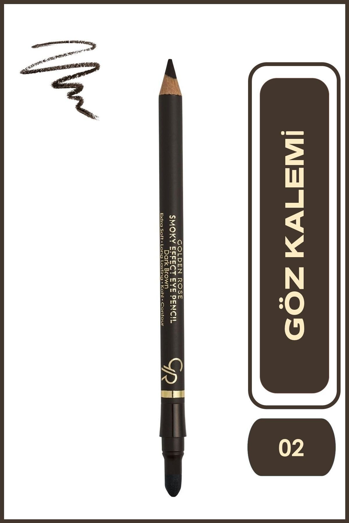Smoky Effect Eye Pencil No:02 Dark Brown - Göz Kalemi - 8691190068639