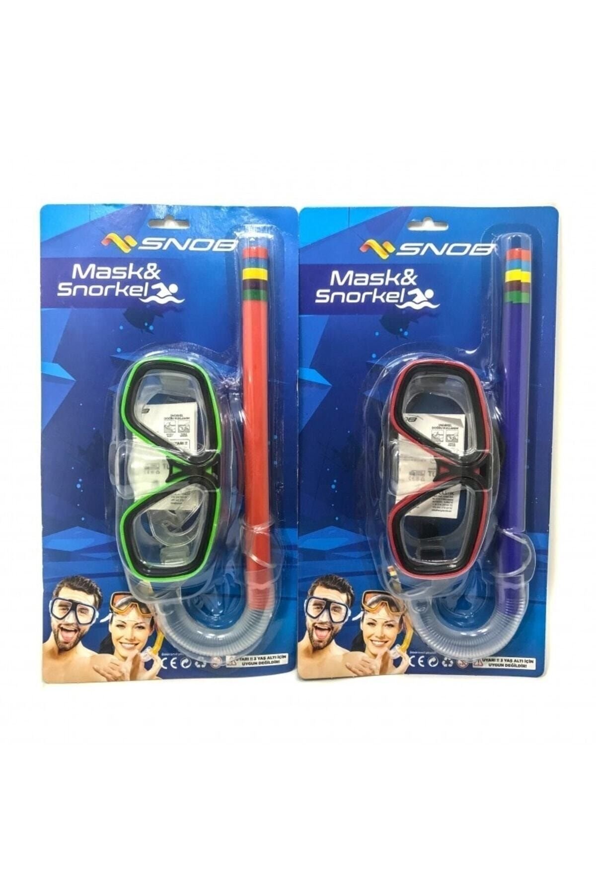 Şnorkel Set Sarı Dalış Maskesi Seti