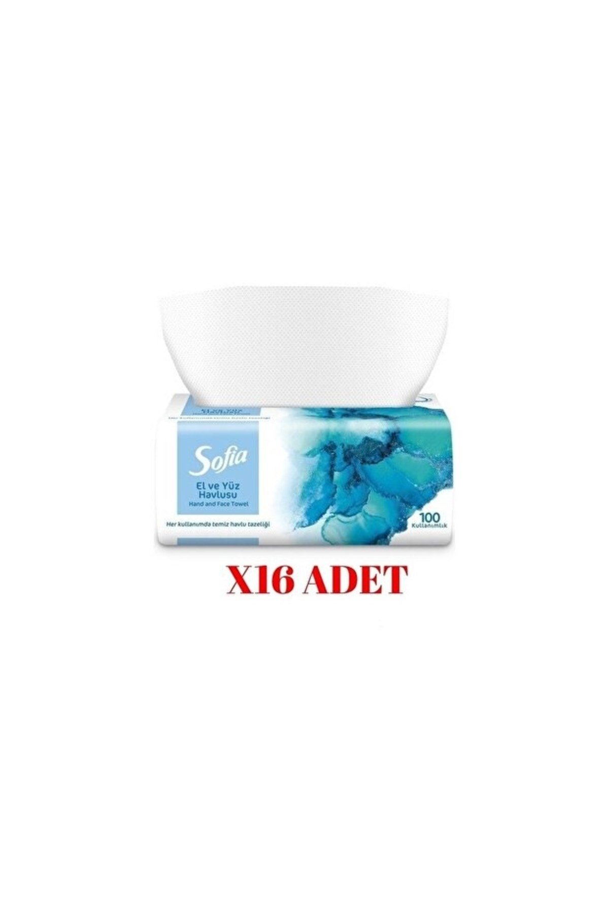 Sofia El ve Yüz Havlusu 100'lü x 16 Paket
