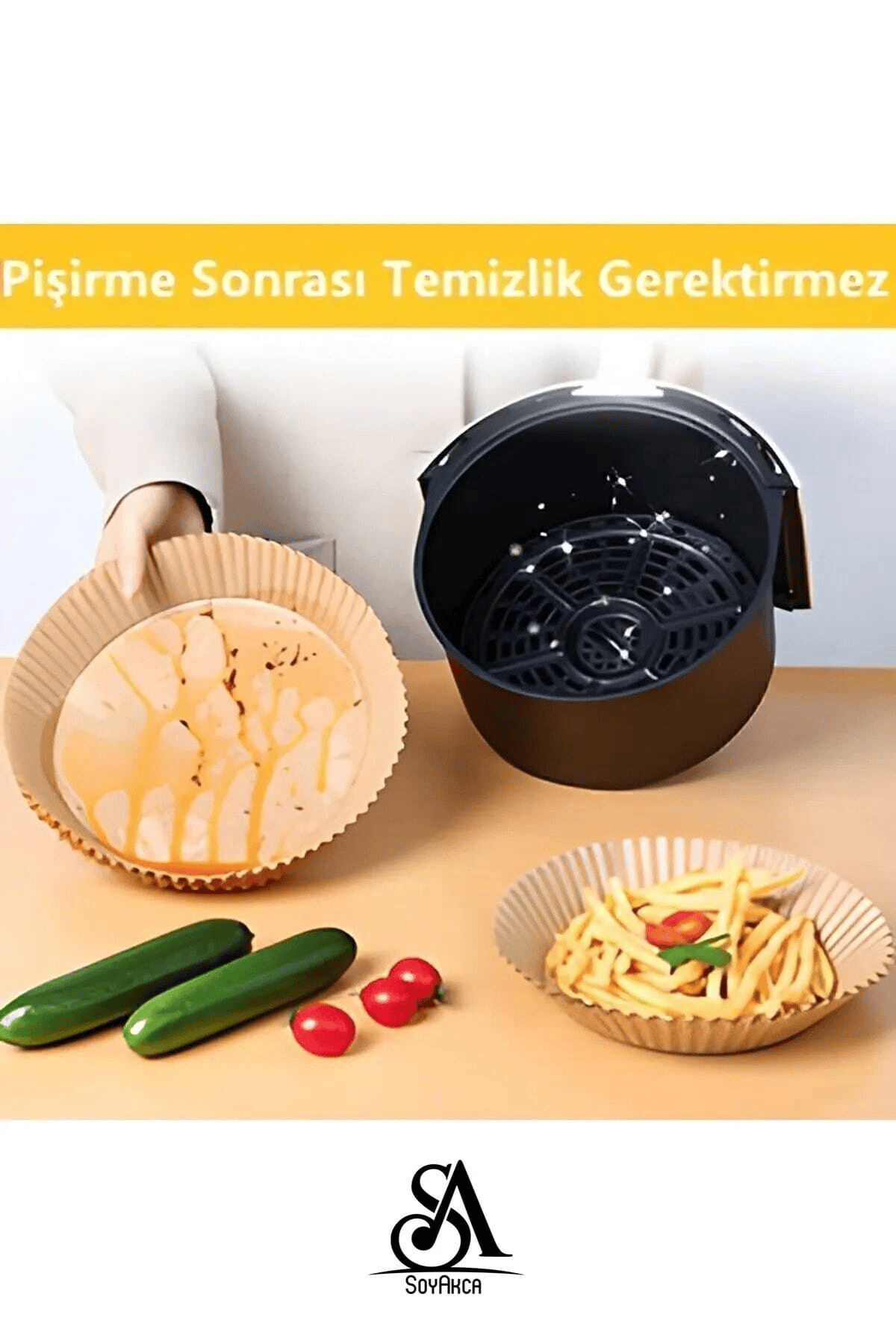 SoyAkca Philips Airfryer Xiaomi Uyumlu Hava Fritözü Hava Firitözü Philips Yağsız Fritöz Pişirme Kağıdı 50'li