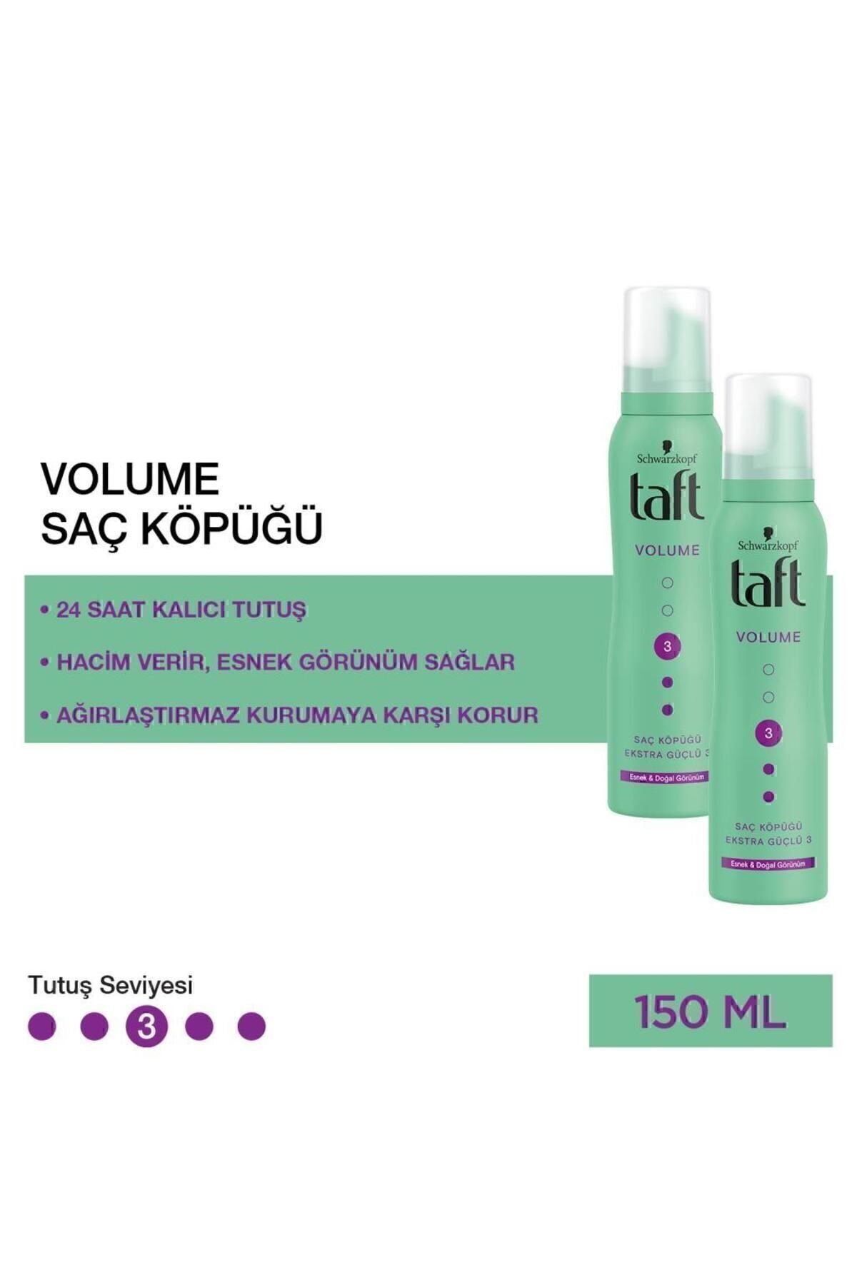 Taft True Volume Saç Köpüğü 150ml - 2'li Set Hacim Verici