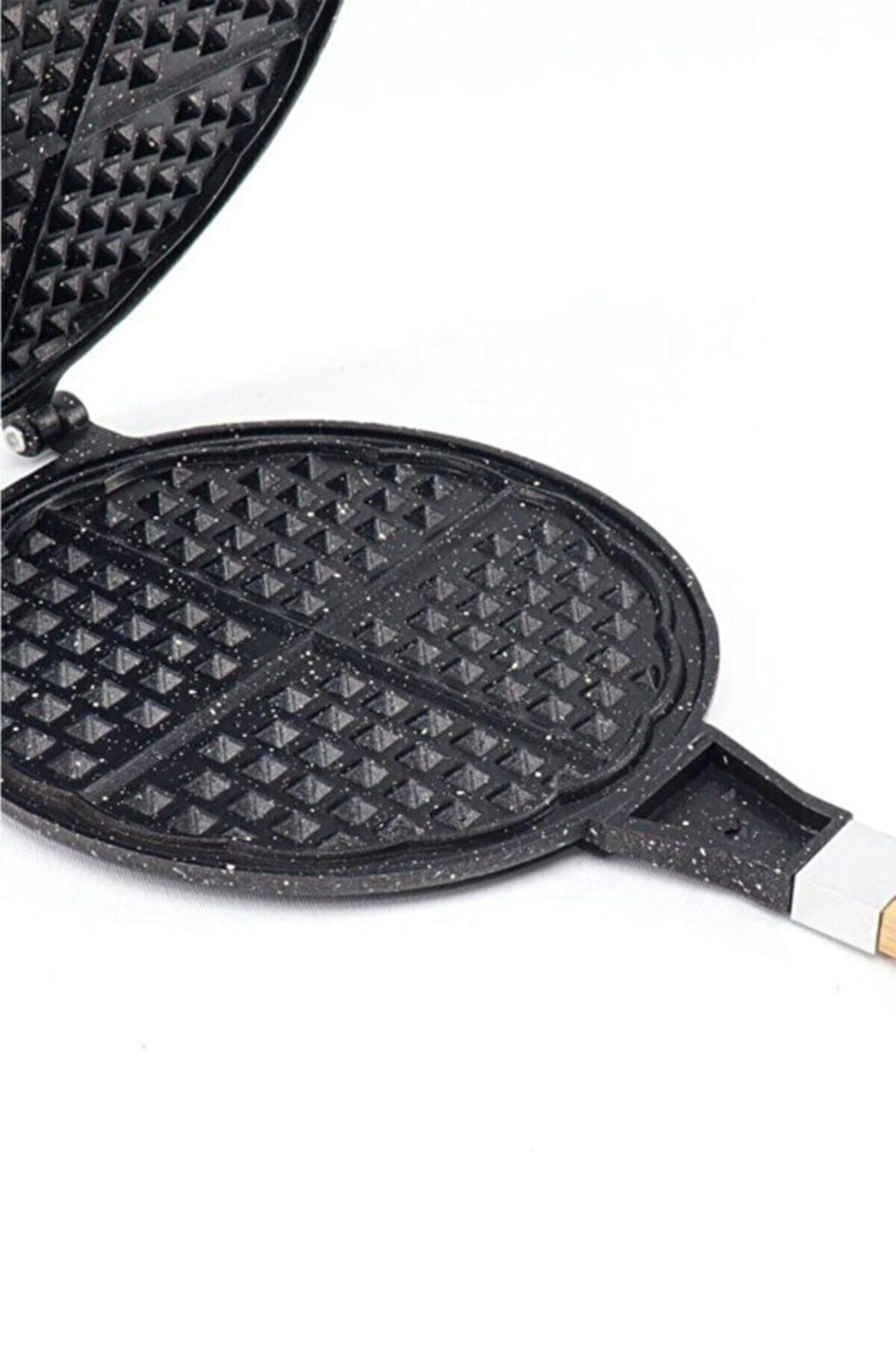 TAŞHAN Döküm Waffle Tavası Ahşap Kulp Siyah