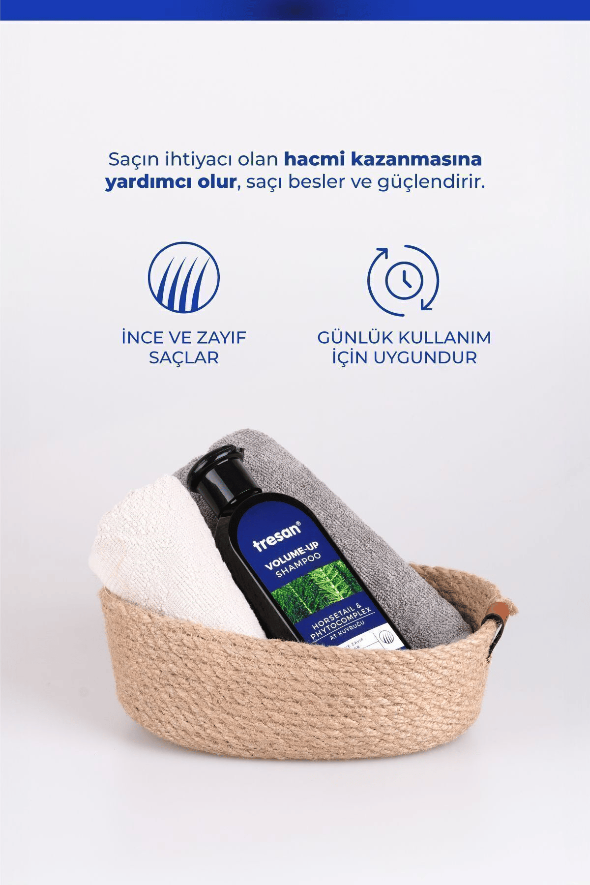 Tresan At Kuyruğu Hacimlendirici Bakım Şampuanı 300 ml + Tresan K.ağacı Özlü Saç Toniği 125 Ml.