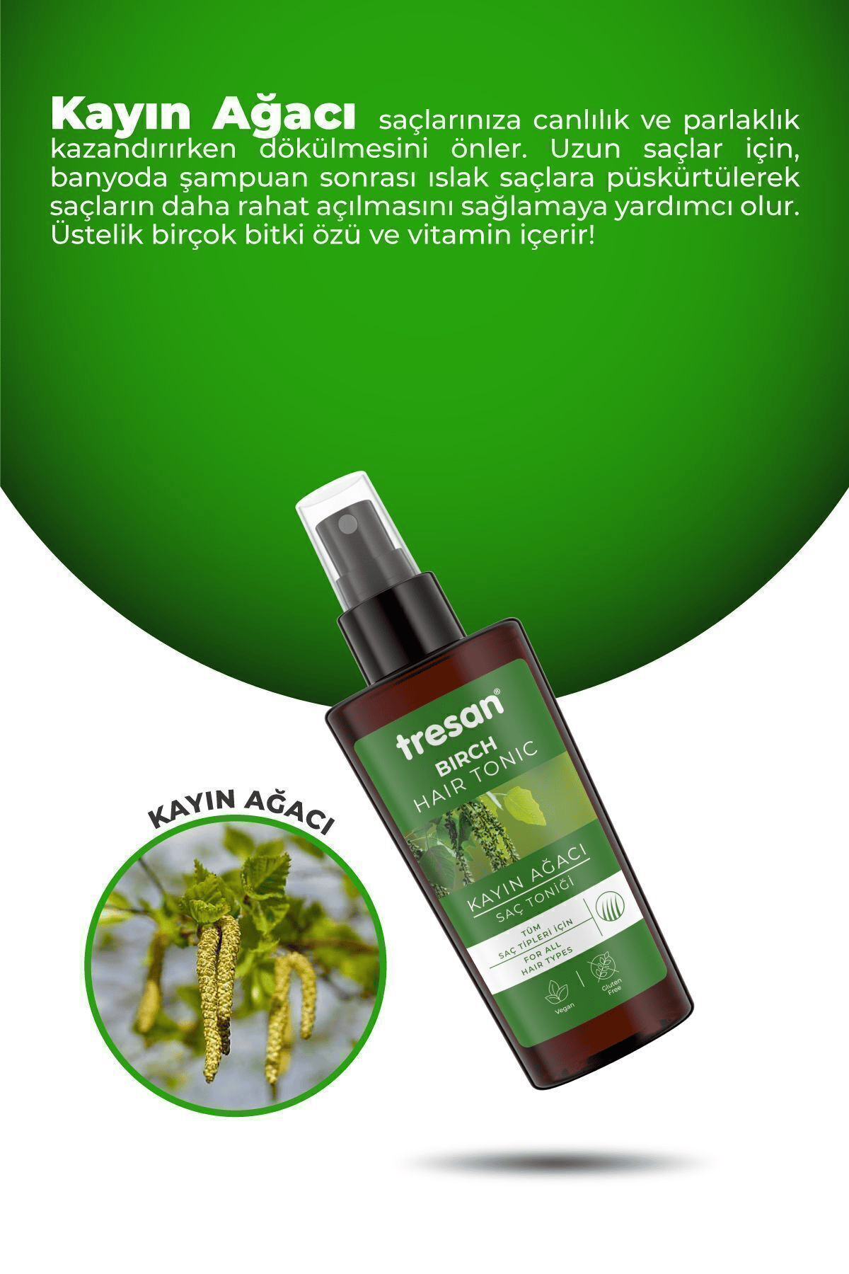 Tresan Dökülme Karşıtı Isırgan Otu Güçlendirici Bakım Şampuanı 300 ml Yağlı Saçlar Için+ Tresan Kayın ağacı tonik