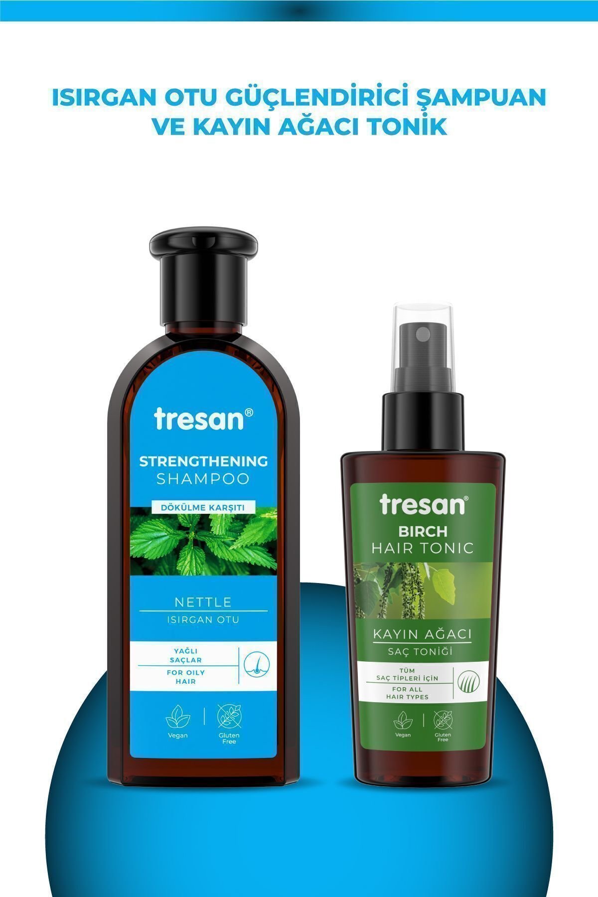 Tresan Dökülme Karşıtı Isırgan Otu Güçlendirici Bakım Şampuanı 300 ml Yağlı Saçlar Için+ Tresan Kayın ağacı tonik