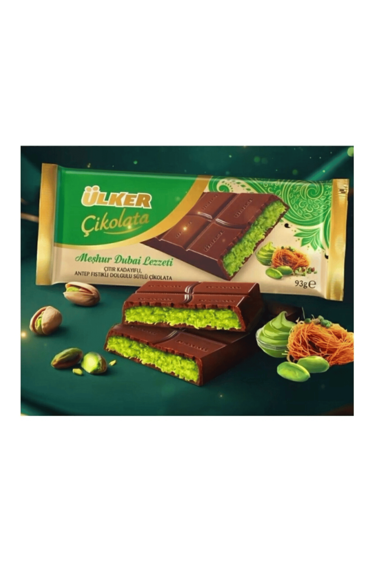 Ülker Meşhur Dubai Lezzeti Dubai Çikolatası 93 gr x 3 Adet