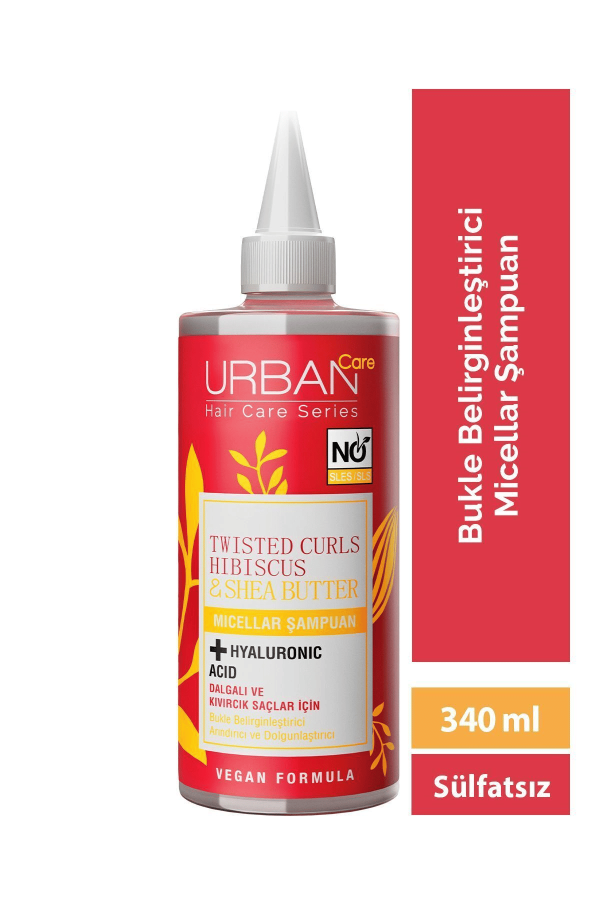 Urban Care Hibiscus & Shea Butter Kıvırcık ve Dalgalı Saçlara Özel Micellar Şampuan 2x340 ml-sülfatsız