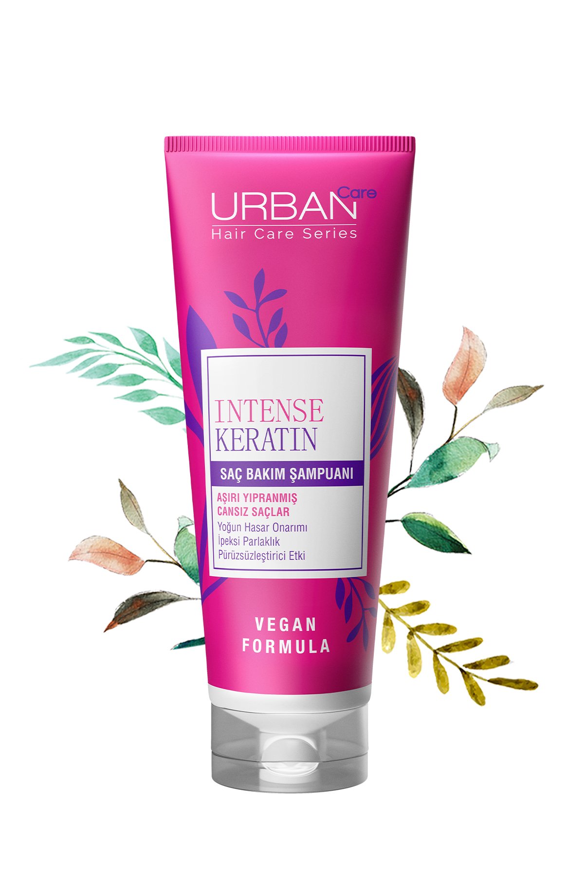 Urban Care Intense & Keratin Aşırı Yıpranmış ve Cansız Saçlara Özel Saç Bakım Şampuanı-250ml-vegan