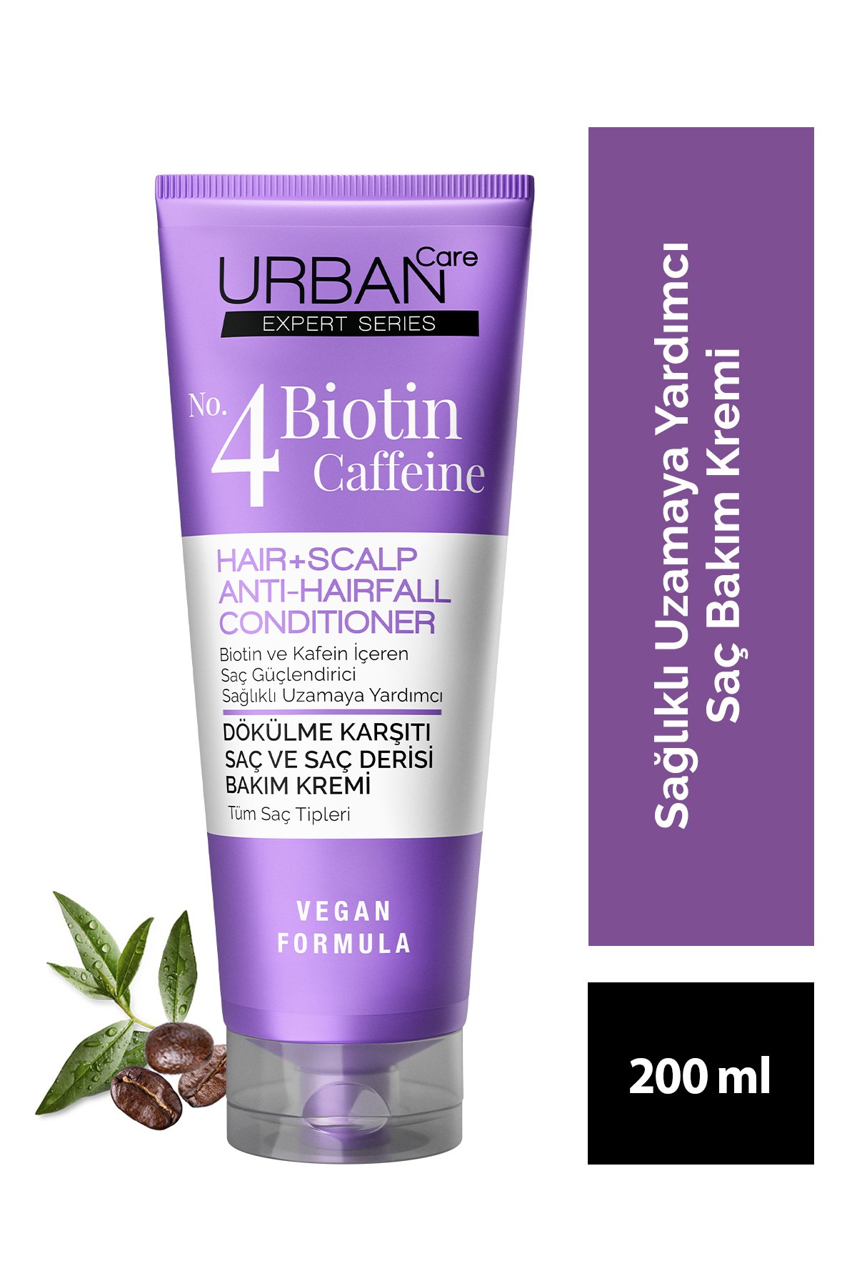 Urban Care No 4 EXPERT Series Biotin & Caffeine Dökülme Karşıtı Hızlı Uzamaya Yardımcı Saç Kremi-200ml