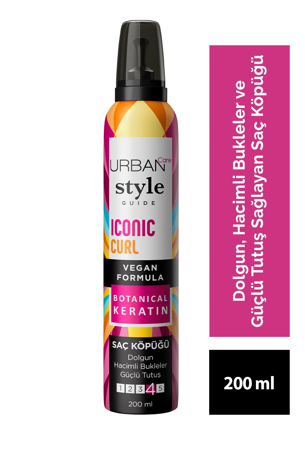 Urban Care Style Guide Iconic Curl Hacimli Bukleler Sağlayan Saç Köpüğü-Güçlü Tutuş-vegan-200 ml