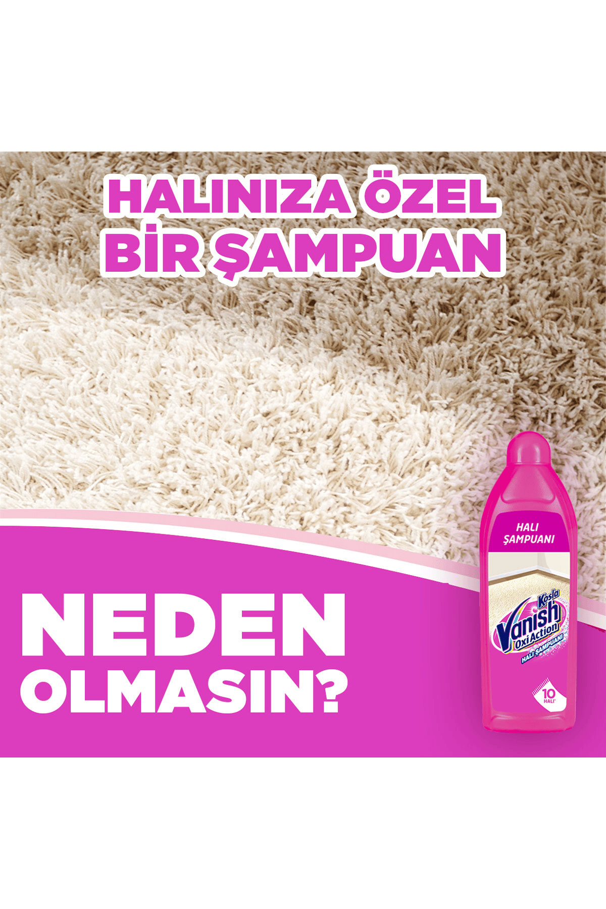 Vanish Kosla Halı Şampuanı Makine Yıkama 850ml