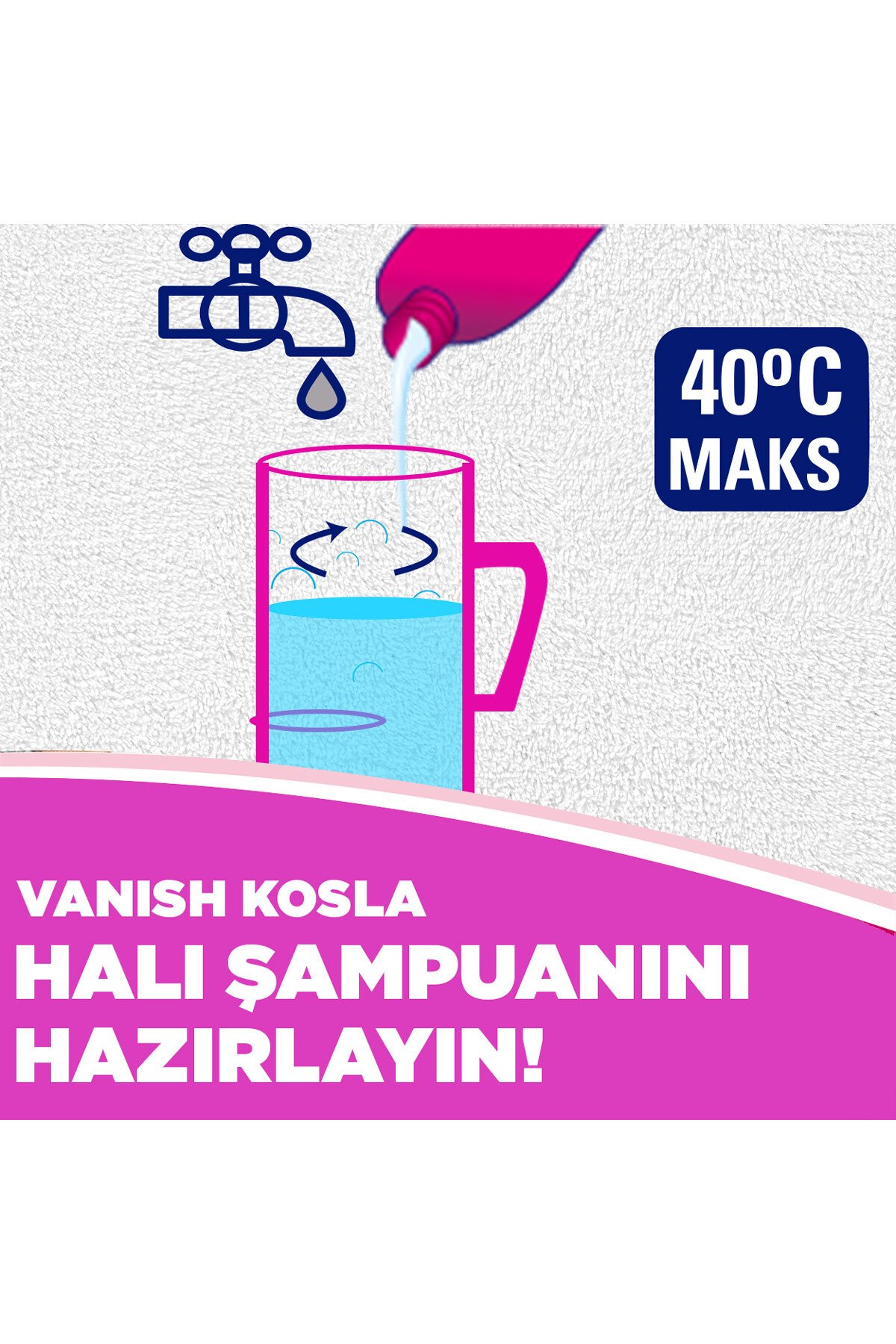 Vanish Kosla Halı Şampuanı Makine Yıkama 850ml