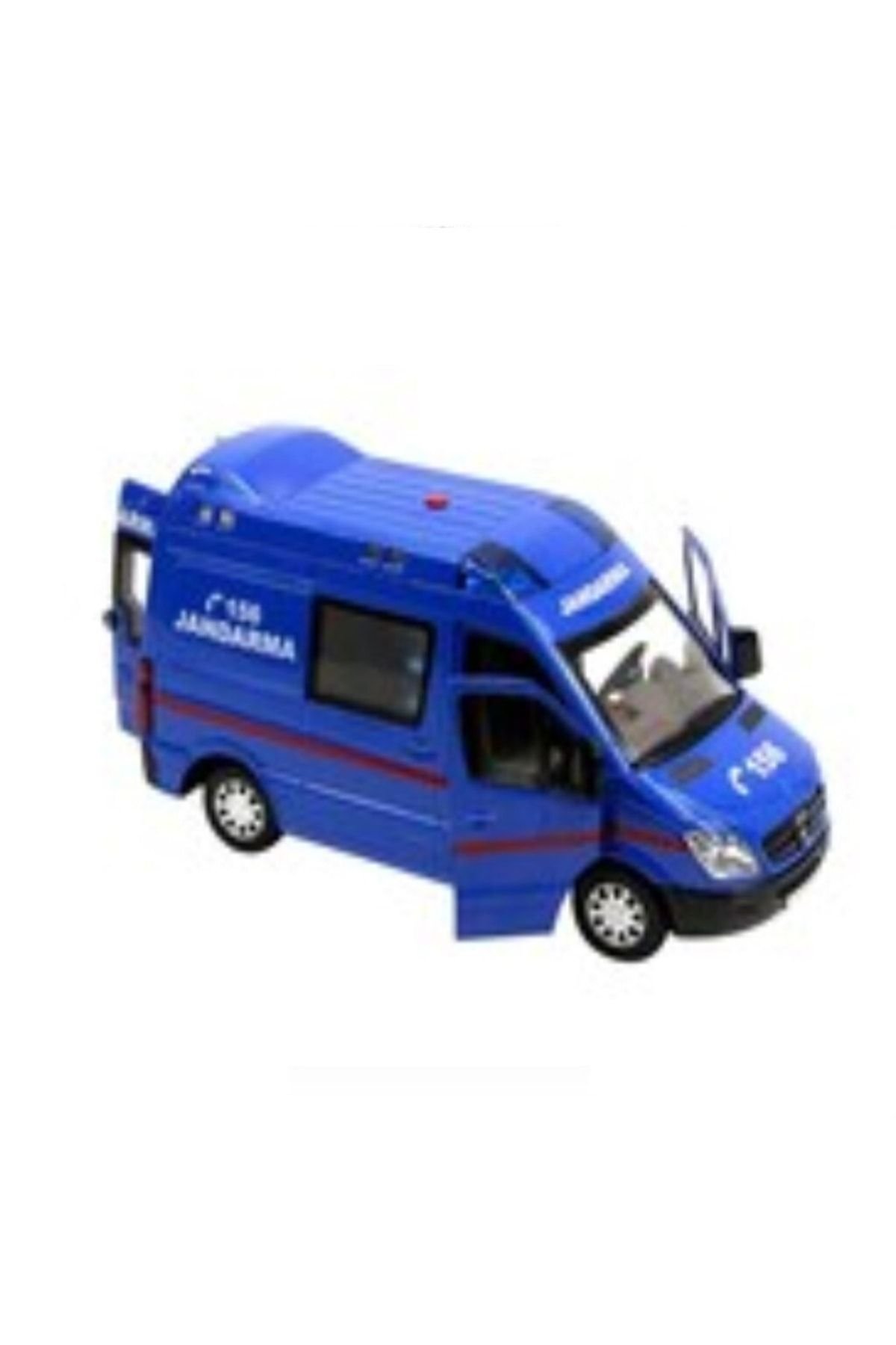 Vardem Metal Kapıları Açılan Sesli Işıklı Jandarma Arabası Beyaz Mercedes Benz 1:32 Ölçek Ilk Yardım Aracı