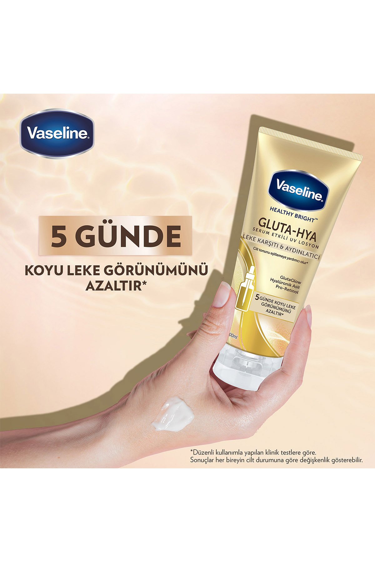 Vaseline Gluta Hya Serum Etkili Uv Vücut Losyonu Leke Karşıtı Ve Aydınlatıcı 200 ml X2