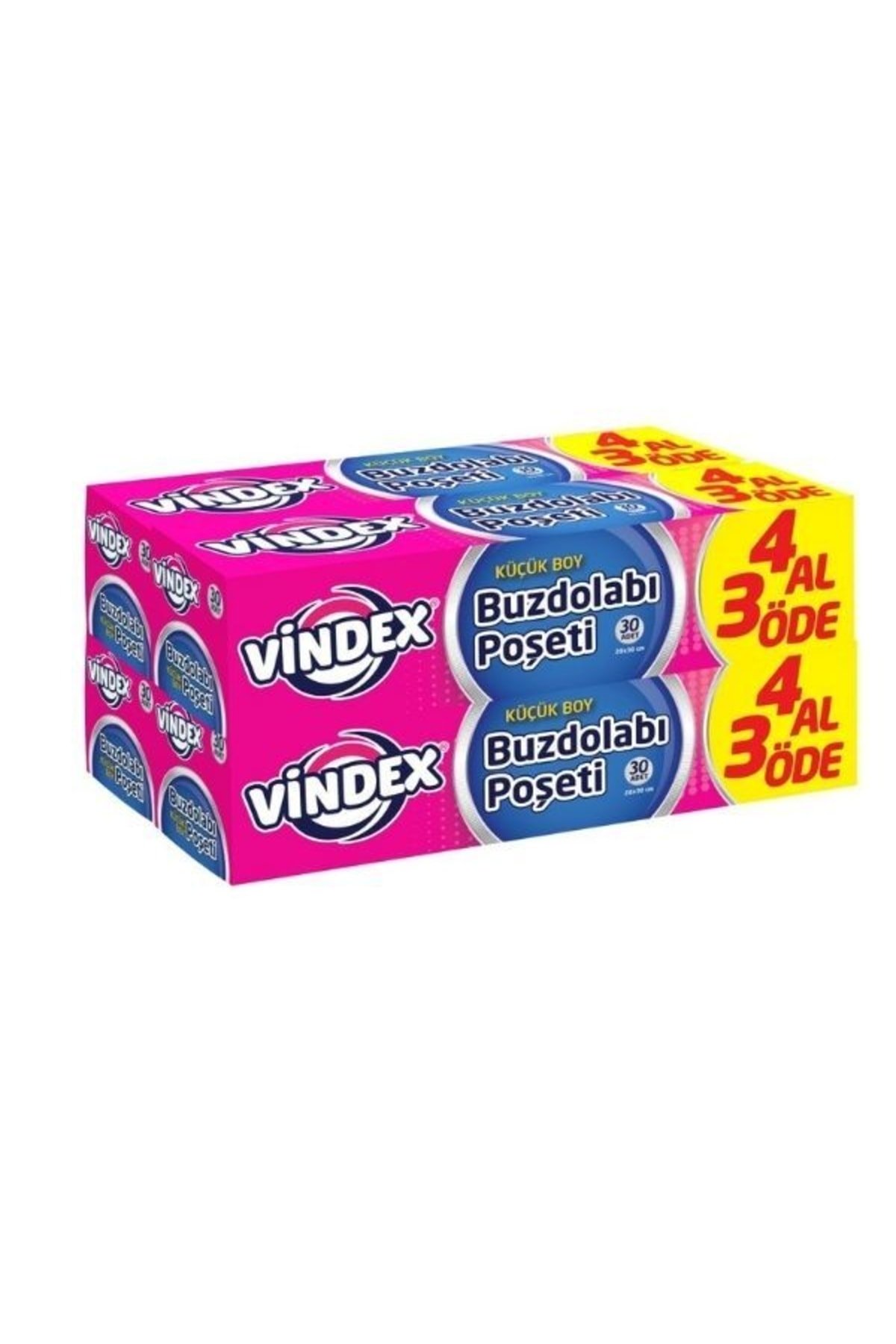 Vindex Buzdolabı Poşeti Küçük Boy 4 Al 3 Öde 20x30 Cm 120 Adet
