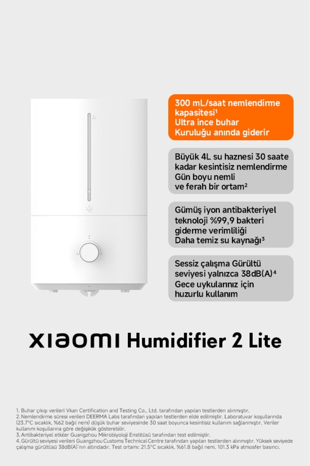 Xiaomi Humidifier Hava Nemlendirici LİTE