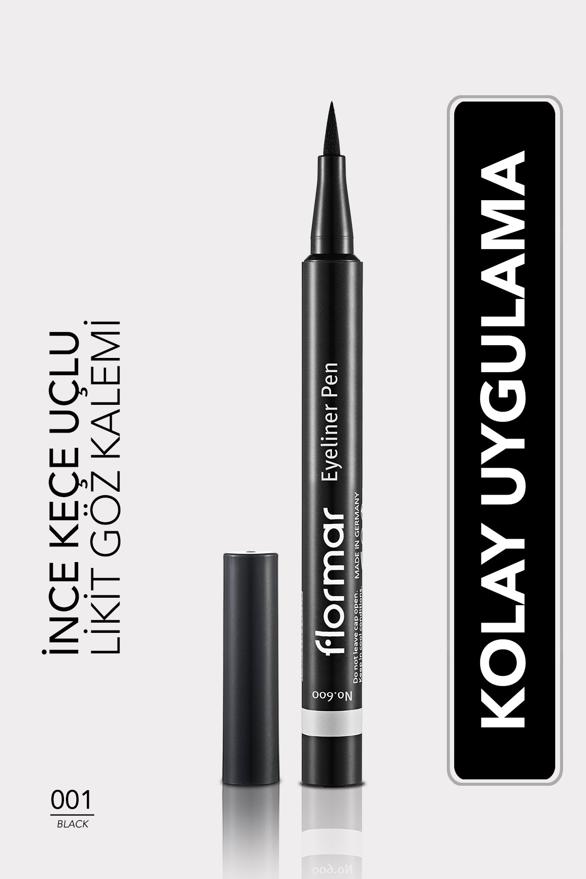 Yarı Mat Bitişli Eyeliner (SİYAH) - Eyeliner Pen - 001 Black - 8690604109609