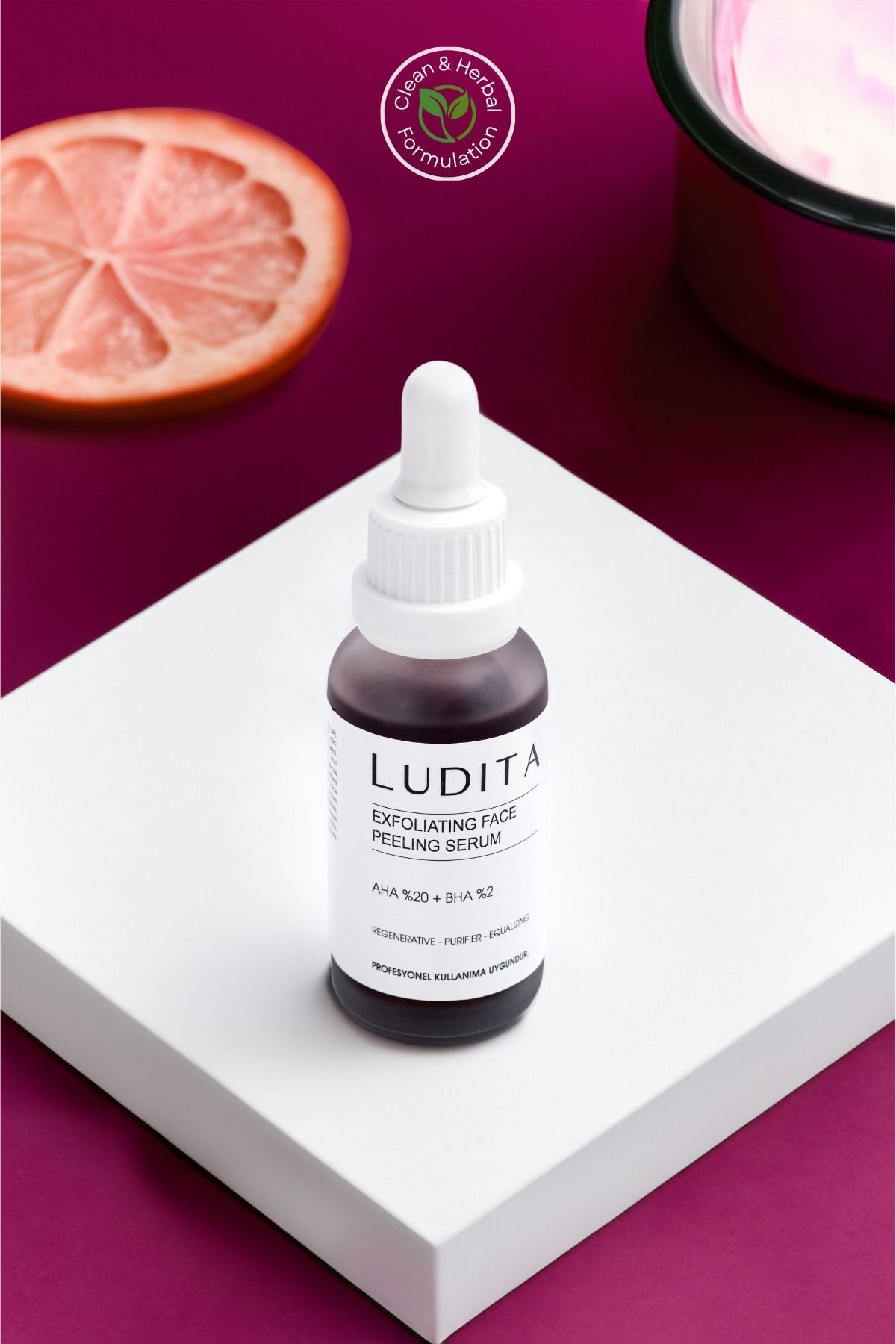 Yenileyici Cilt Tonu Eşitleyici Yüz Peeling Kırmızı Serum(%20 Aha Ve %2 Bha)