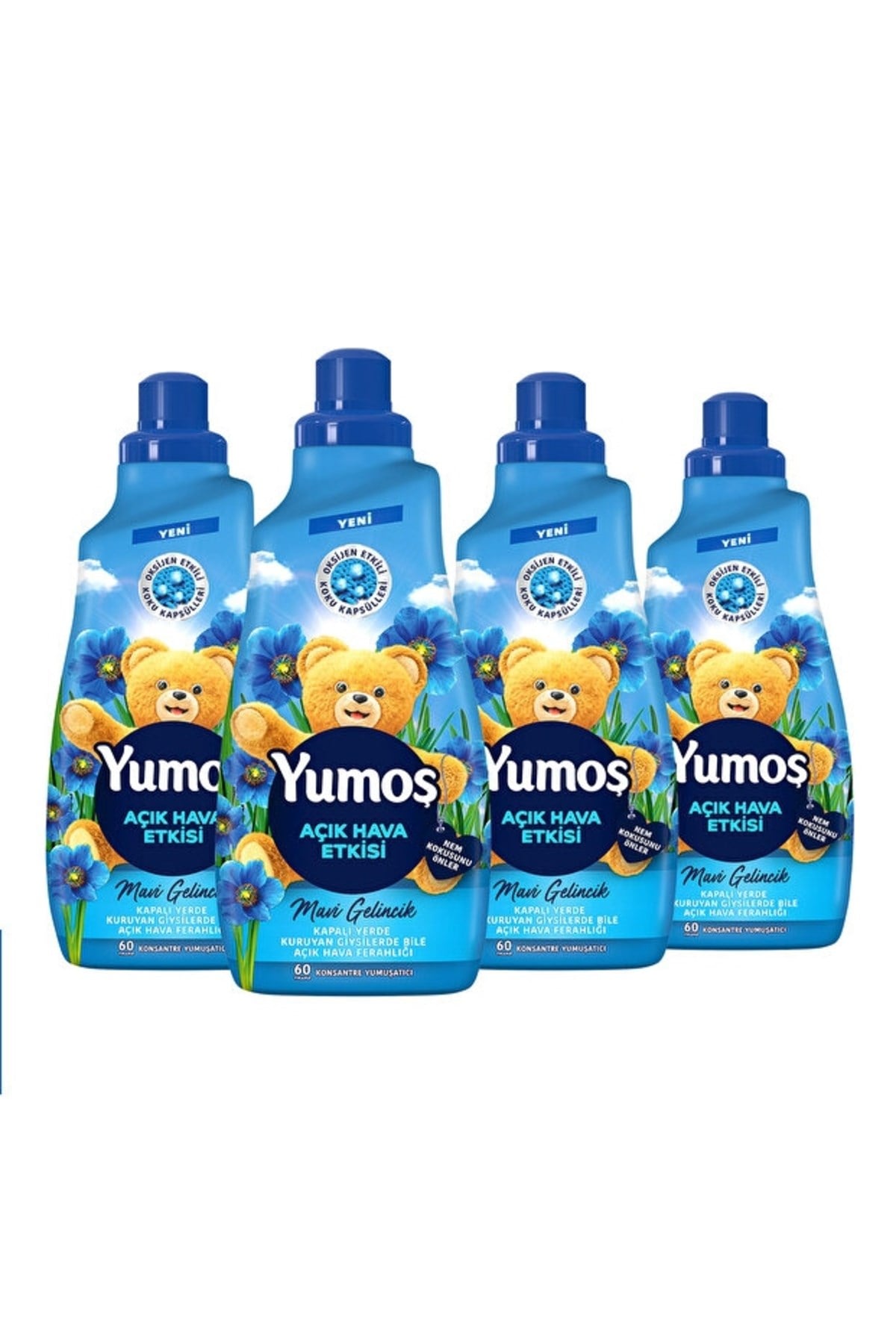 Yumoş Açık Hava Etkisi Konsantre Çamaşır Yumuşatıcısı  1440 Ml x4