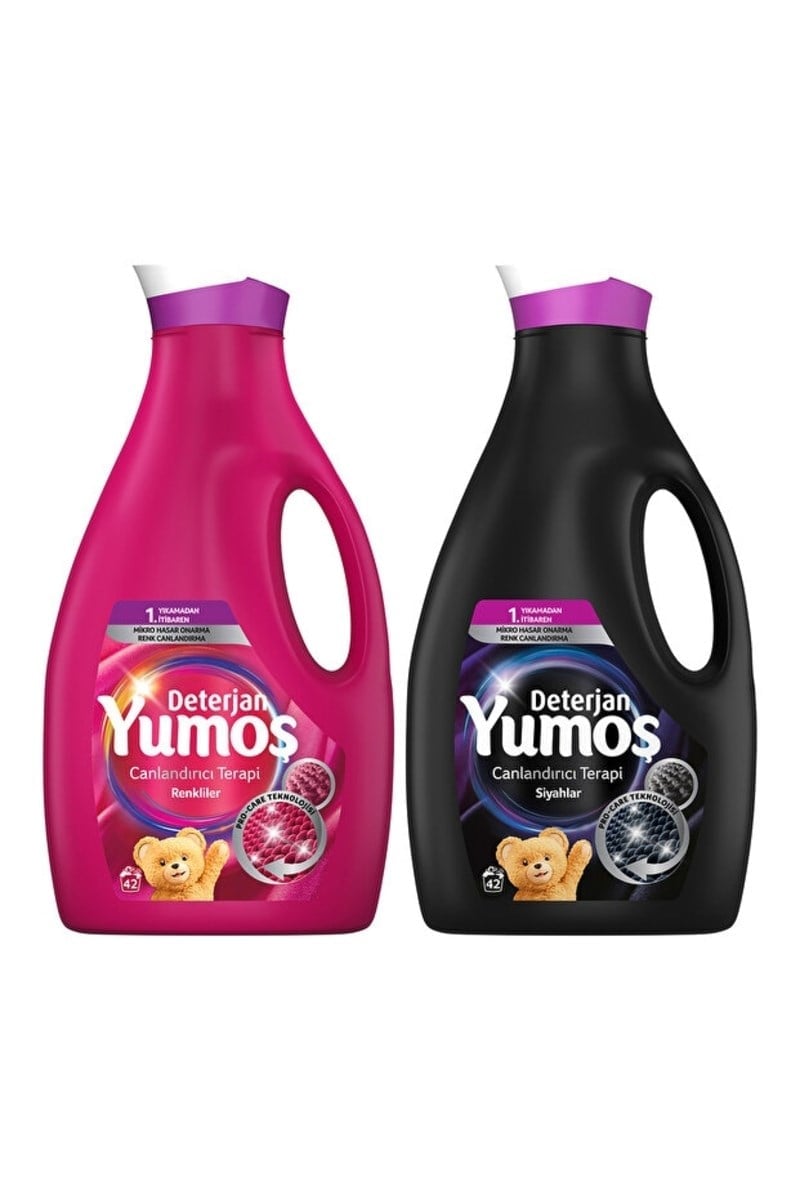 Yumoş Çamaşır Deterjanı Siyahlar 1x + Renkliler 1x 2500 ml 