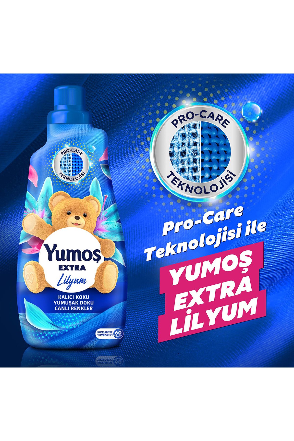 Yumoş Çamaşır Yumuşatıcısı Lilyum 1440 ml (1 adet) + Yumoş Jet Fresh Sprey Lilyum 200 ml x2 Adet