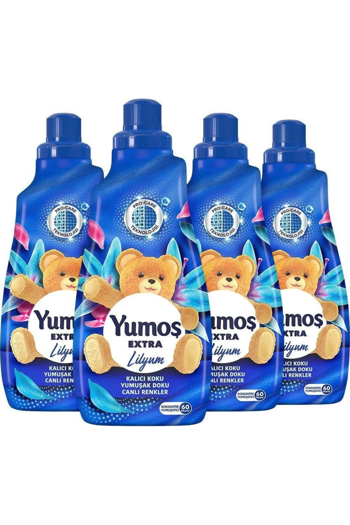 Yumoş Extra Konsantre Çamaşır Yumuşatıcısı Lilyum 1440 ml 60 Yıkama  x 4 Adet
