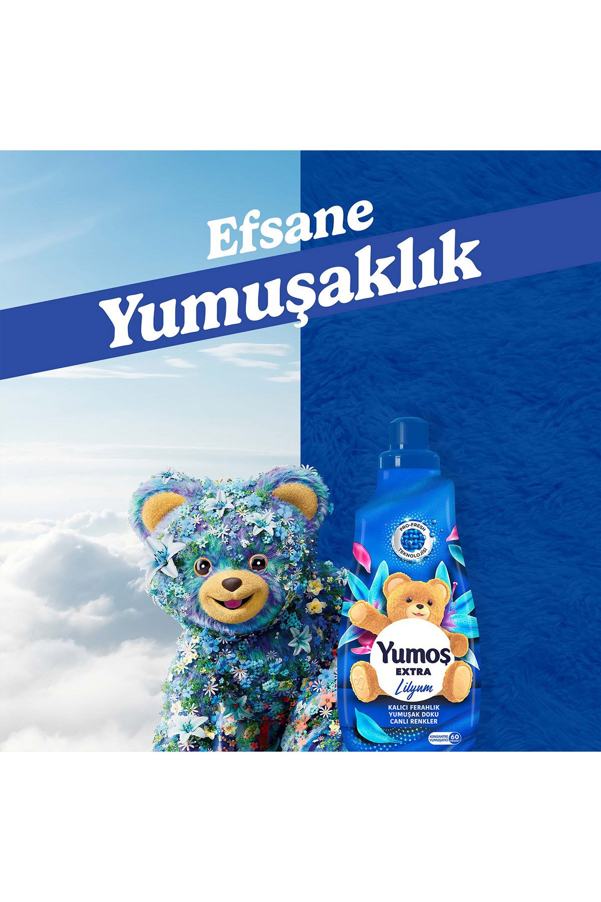 Yumoş Extra Konsantre Çamaşır Yumuşatıcısı Lilyum 1440 ml 60 Yıkama