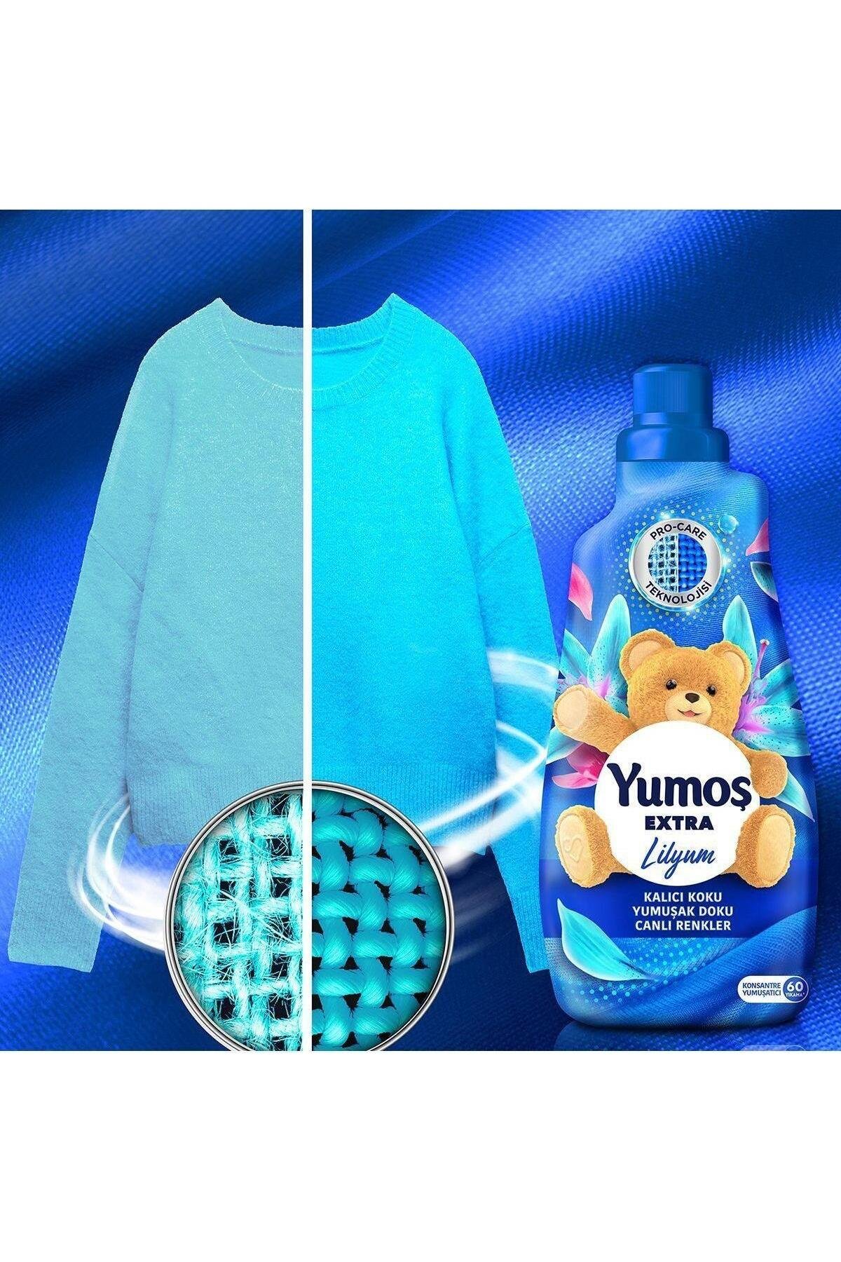 Yumoş Extra Konsantre Çamaşır Yumuşatıcısı Lilyum 1440 ml 60 Yıkama  x 4 Adet