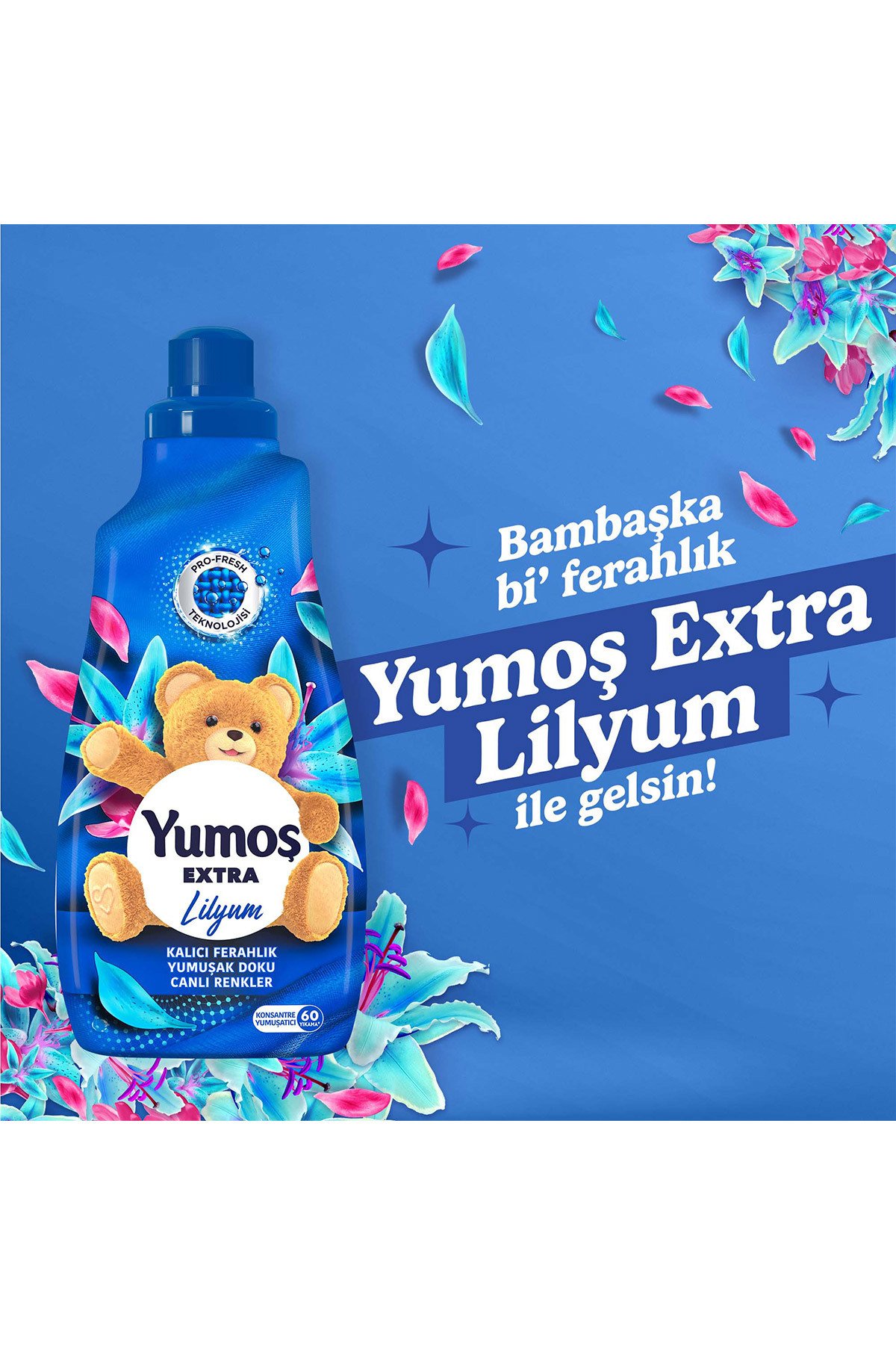 Yumoş Extra Konsantre Çamaşır Yumuşatıcısı Lilyum 1440 ml 60 Yıkama
