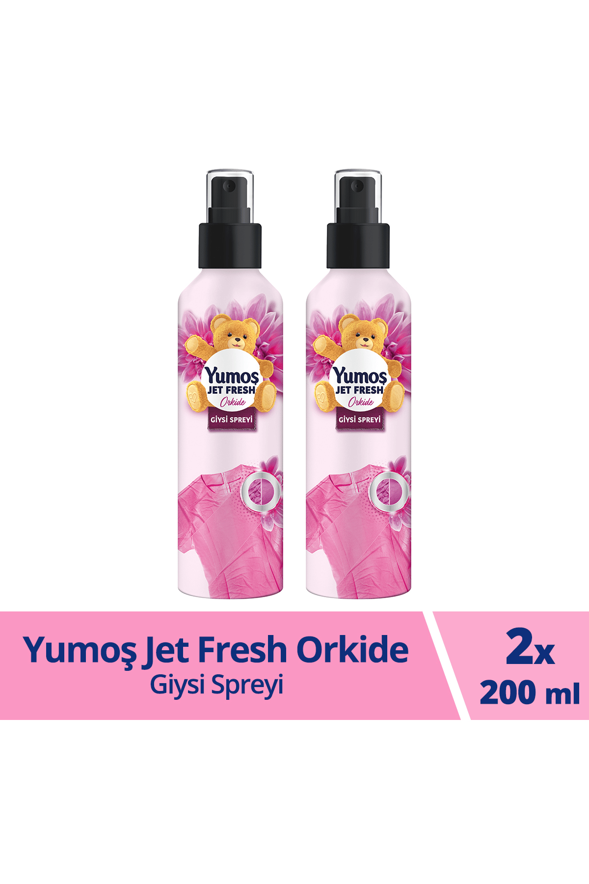 Yumoş Jet Fresh Giysi Spreyi Orkide 200 ml x2 Adet