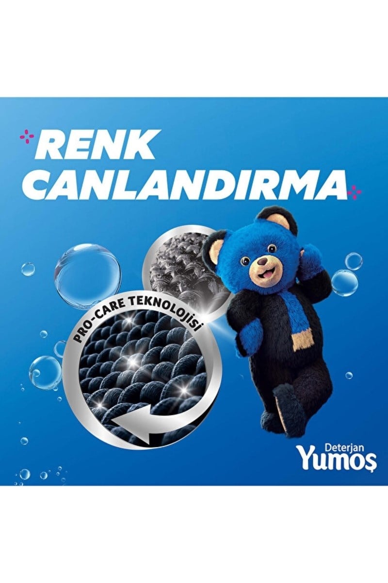 Yumoş Sıvı Bakım Çamaşır Deterjanı Siyah Ve Koyu Renkli Giysiler Için 2500 ml x3 Adet