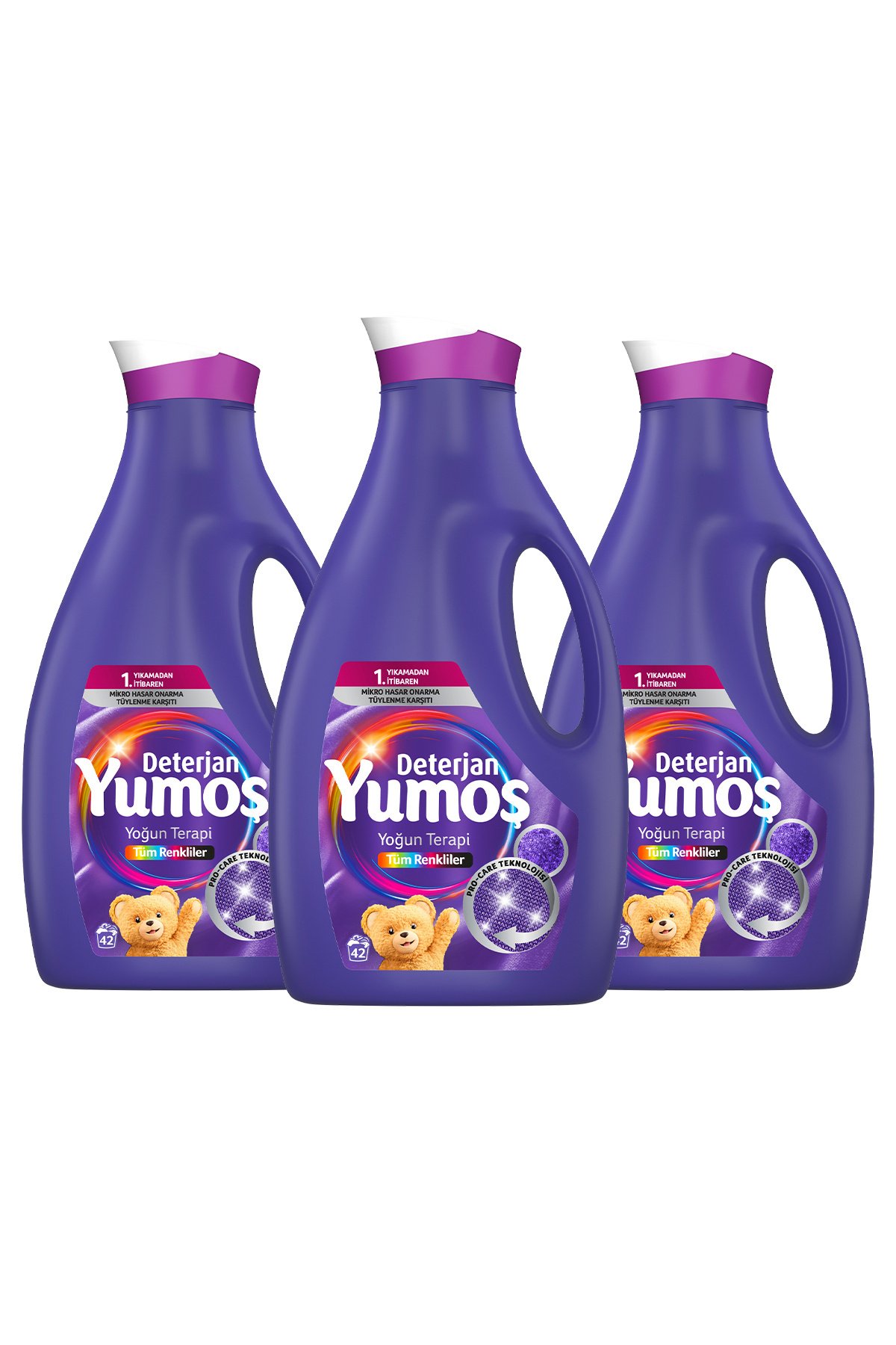 Yumoş Yumoş Sıvı Deterjan Yoğun Terapi Tüm Renkliler İçin 2520 ml x3