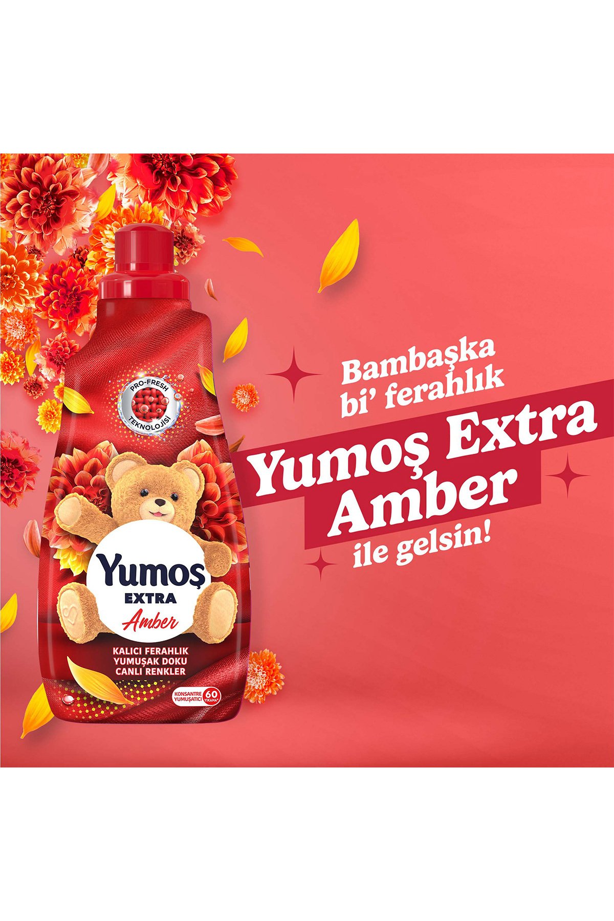 Yumoş Yumuşatıcı Lilyum 1440 ml x2 Adet + Yumoş Sakura 1440 ml + Yumoş Amber 1440 ml