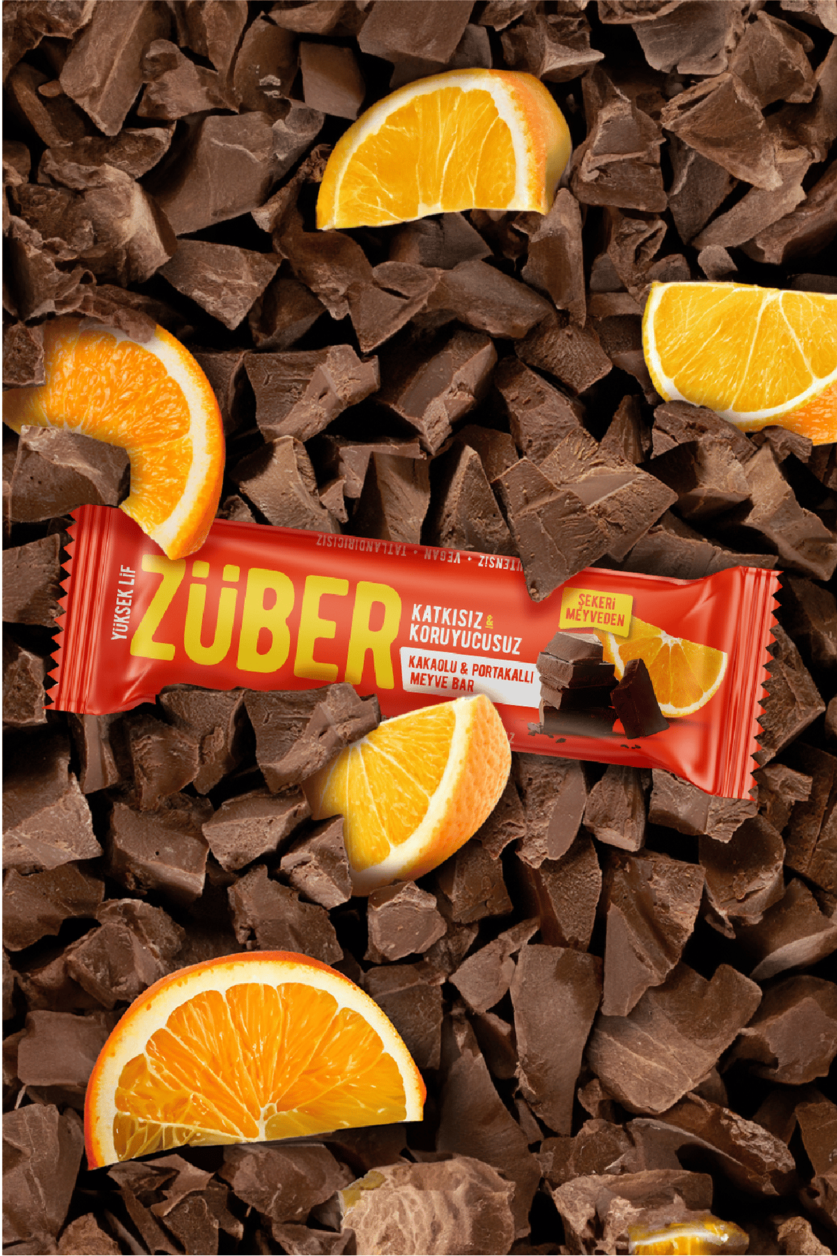 Züber Kakaolu Ve Portakallı Meyve Bar 40 Gr X 12 Adet