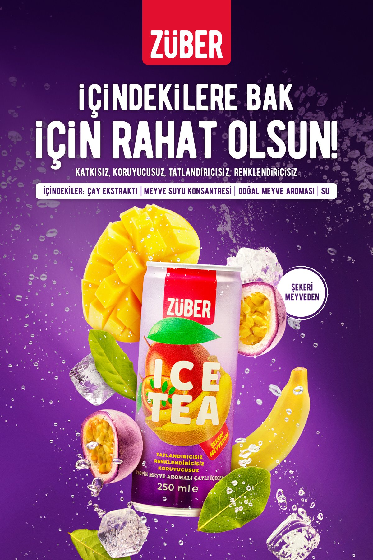 Züber Karma Ice Tea Paketi 250ml X 12 Adet