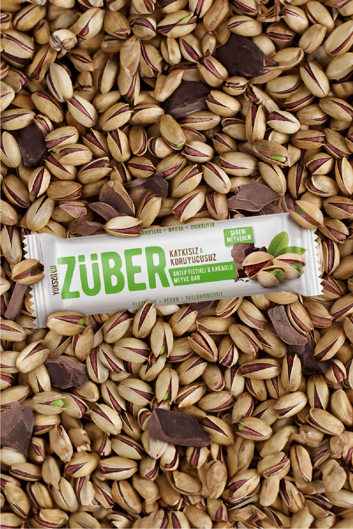 Züber Meyve Bar Antep Fıstıklı Ve Kakaolu 40g X 12 Adet