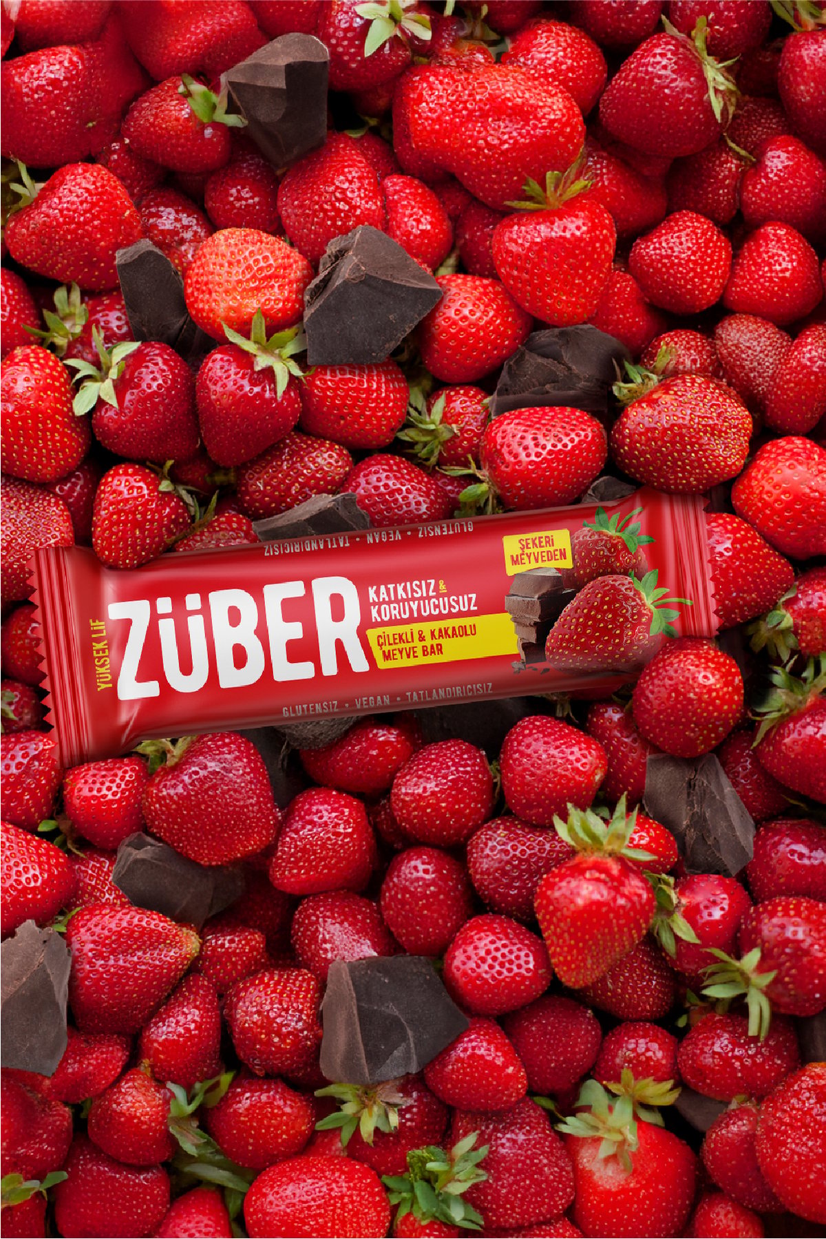 Züber Meyve Bar Çilekli Ve Kakaolu 40g X 12 Adet