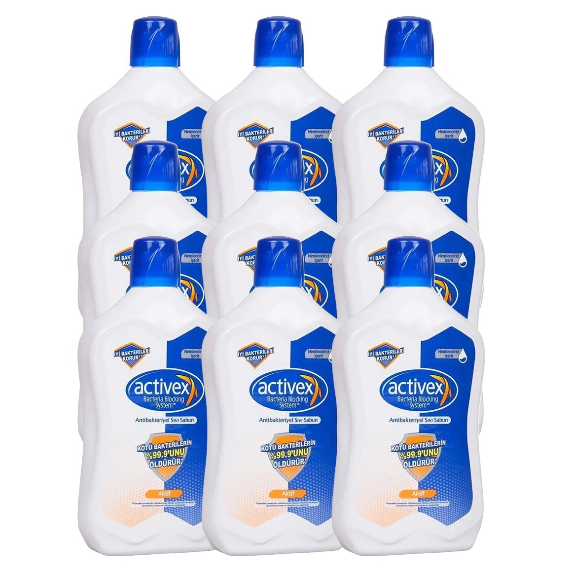 Activex Sıvı Sabun Antibakteriyel Aktif Koruma 1000 ml 9 adet