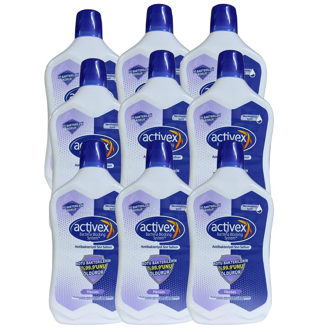 Activex Sıvı Sabun Hassas Antibakteriyel 1000 ml 9 adet