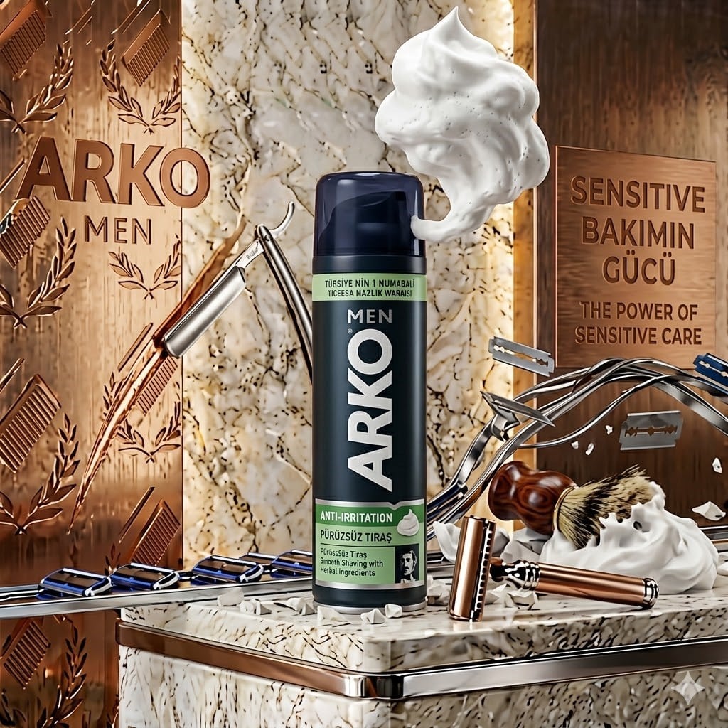 Arko Men Tıraş Köpüğü Anti Irritation Tahriş Önleyici 200 ml
