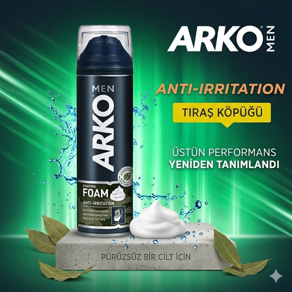 Arko Men Tıraş Köpüğü Black 200 ml