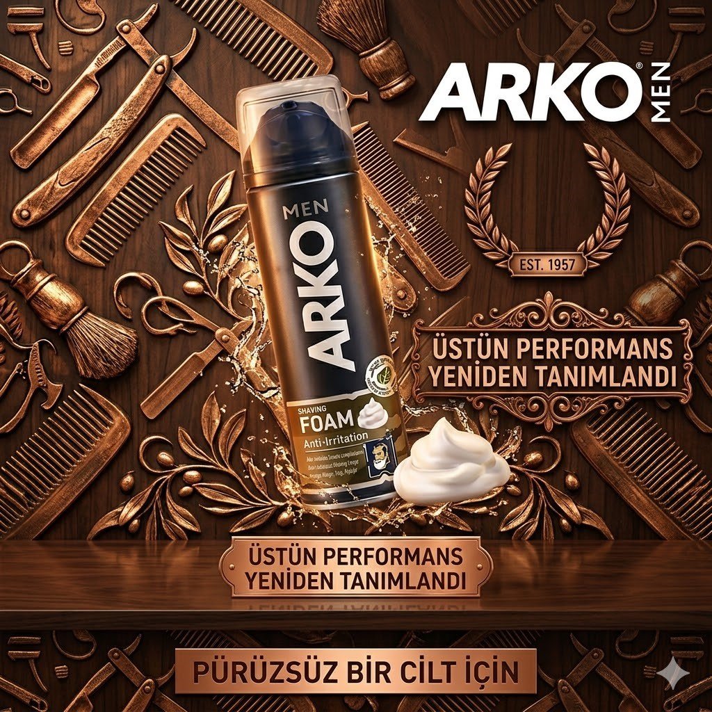 Arko Men Tıraş Köpüğü Black 200 ml