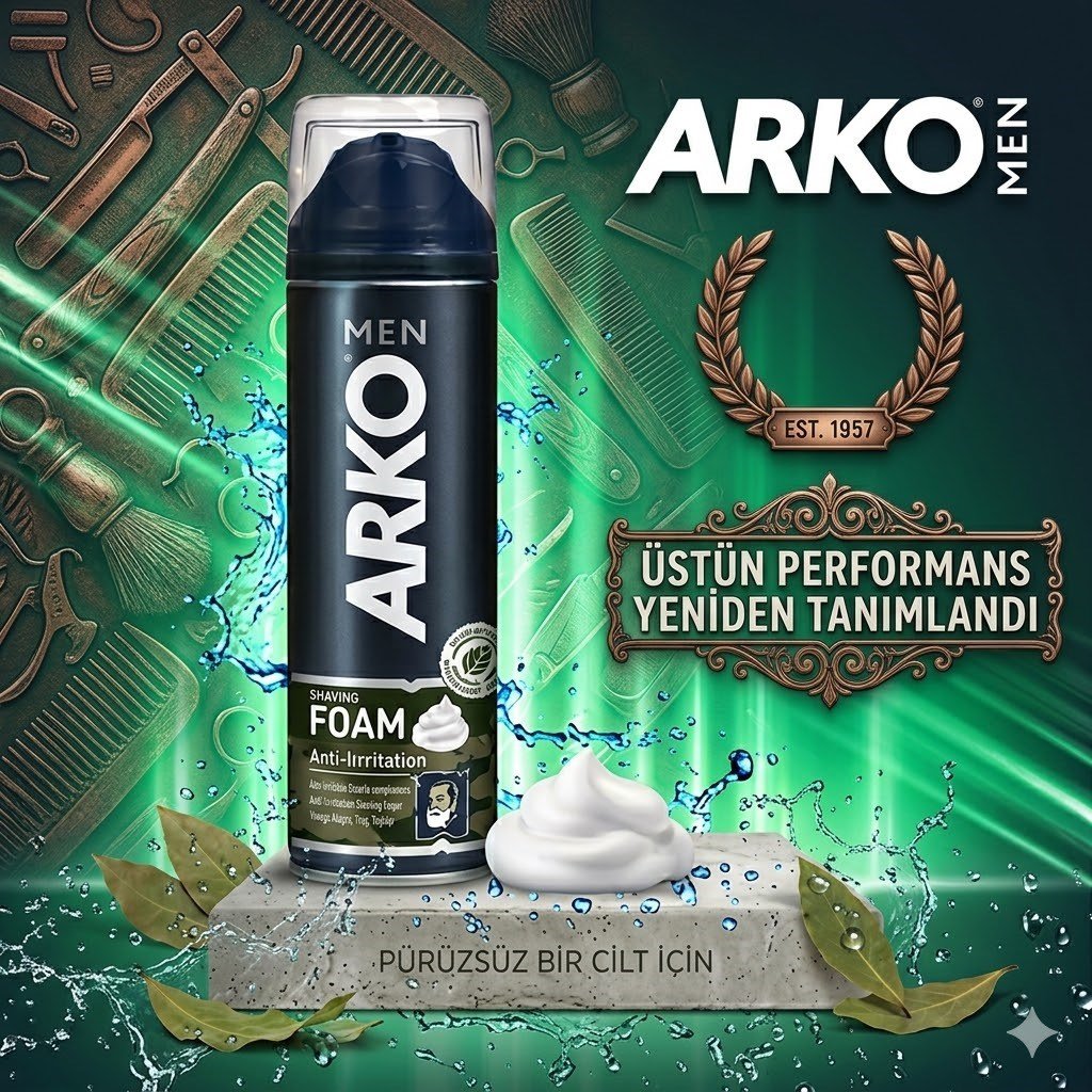 Arko Men Tıraş Köpüğü Black 200 ml