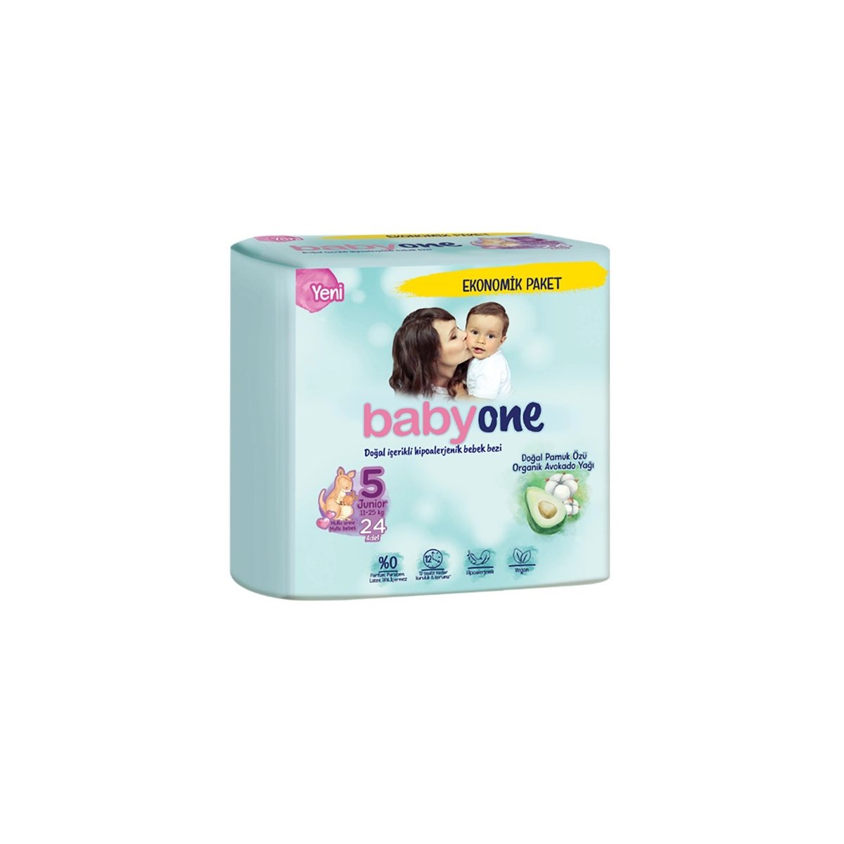 Babyone Yeni Bebek Bezi 5 Beden Junior Ekonomik Paket 24 adet (11-25 kg)